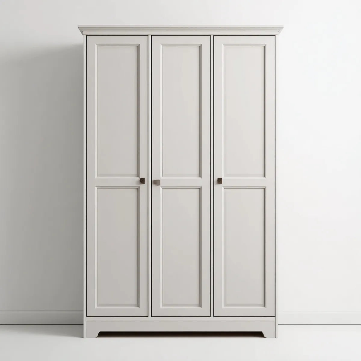 Armoire de chambre 3 portes blanche 150 x 60 x 200 cm en panneaux MDF rectangulaire